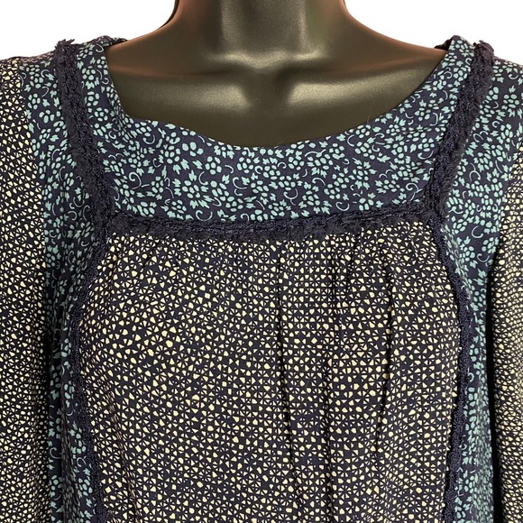 Anthropologie Holding Horses Ruffle Mini Dress Tunic Prairie Long Sleeve Size 0 - Picture 4 of 8